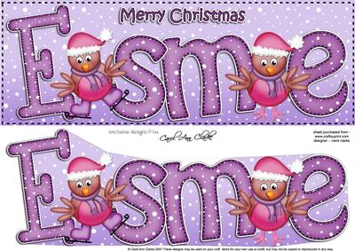 Merry Christmas Esme Robins Large Dl & 3D Decoupage