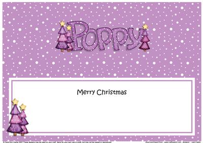 Merry Christmas Poppy Trees Matching Large Dl Insert