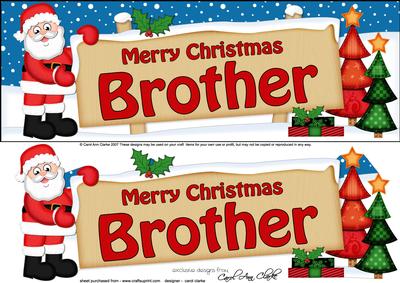 Christmas Brother Santa Signpost Lge Dl Easicut 3D Decoupage