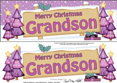 Xmas Grandson Trees Signpost Large Dl