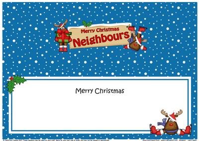 Xmas Neighbours Rudolph Signpost Large Dl Insert