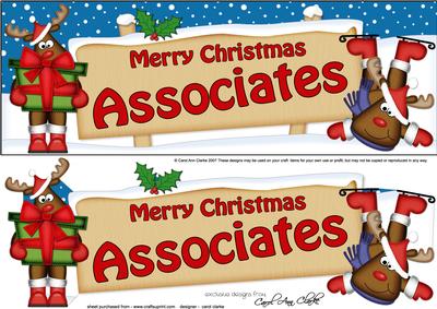 Xmas Associates Rudolph Signpost Lge Dl Decoupage