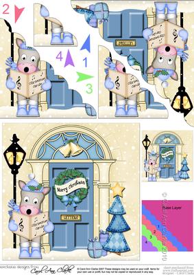 Singing Gigi Horse Christmas Door Scallop Corner Stacker
