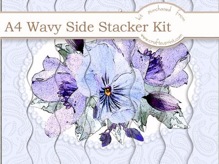 Posy & Pearls Blue A4 Wavey Edged Side Stacker Kit
