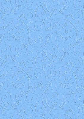 Festive Blue 'swirls Embossed' Backing Paper