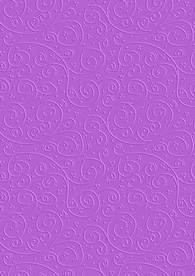 Festive Purple 'swirls Embossed' Backing Paper