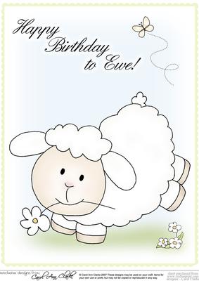 A4 Little Lamb - Birthday