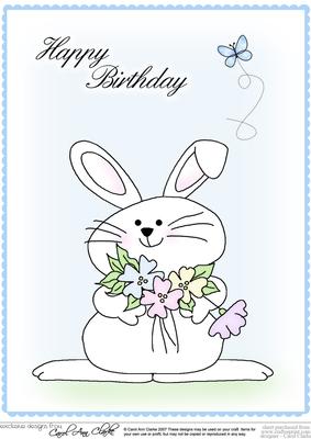A4 Little Bunny - Birthday