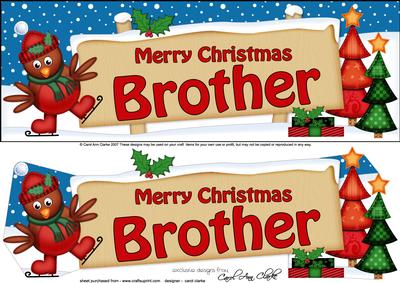 Xmas Brother Robin Signpost Large Dl Easicut 3D Decoupage