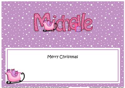 Merry Christmas Michelle Sleigh Matching Large Dl Insert