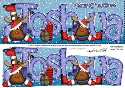 Merry Christmas Joshua Rudolph Large Dl & 3D Decoupage