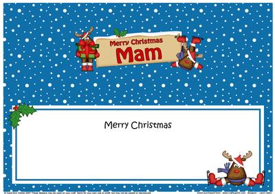 Xmas Mam Rudolph Signpost Large Dl Matching Insert