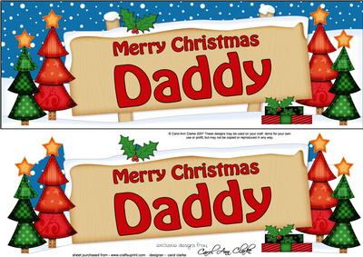 Xmas Daddy Trees Signpost Large Dl Easicut 3D Decoupage