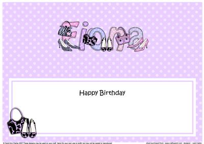 Birthday Fiona Shoes & Handbags Large Dl Insert