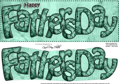 Large Dl Fathers Day Clocks 3D Decoupage