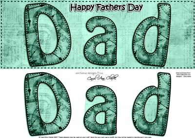 Large Dl Fathers Day Dad Clocks 3D Decoupage