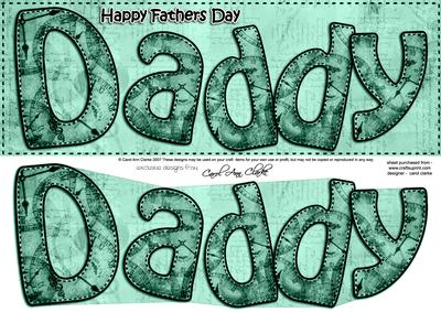 Large Dl Fathers Day Daddy Clocks 3D Decoupage