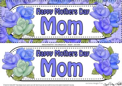Large Dl Mothers Day Mom Roses Card & 3D Decoupage
