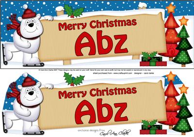 Xmas Abz Polar Bear Signpost Large Dl Easicut Decoupage