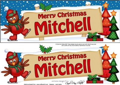 Xmas Mitchell Robin Signpost Large Dl Easicut Decoupage