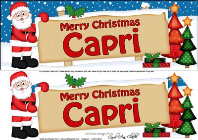 Xmas Capri Santa Signpost Large Dl Easicut Decoupage