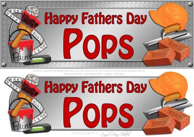 Large Dl Fathers Day Pops Handyman Tools 3D Decoupage