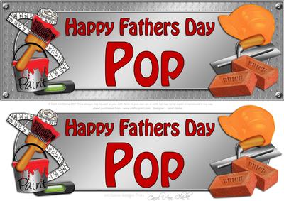 Large Dl Fathers Day Pop Handyman Tools 3D Decoupage