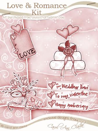 Love & Romance Kit in Cinnamon with Step by Step Decoupage