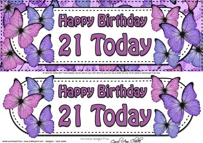 Large Dl 21 Today Butterflies Card & 3D Decoupage