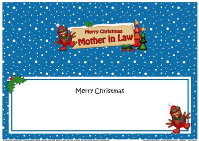 Xmas Mother in Law Robin Signpost Large Dl Insert