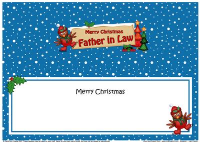 Xmas Father in Law Robin Signpost Large Dl Insert