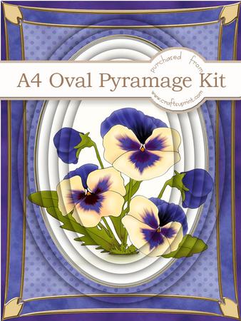 A4 Pansy in Velvet Blue Pyramage Kit