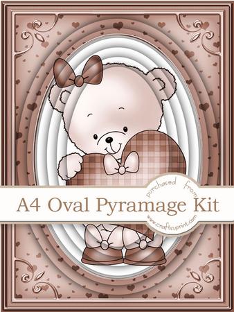 A4 Rosie's Heart in Nutmeg Pyramage Kit
