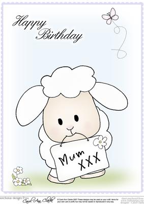 A4 Little Lamb - Birthday