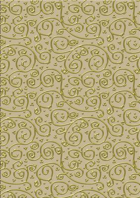 Neutrals 'metallic Swirls - Gold' Backing Paper