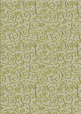 Neutrals 'metallic Swirls - Gold' Backing Paper