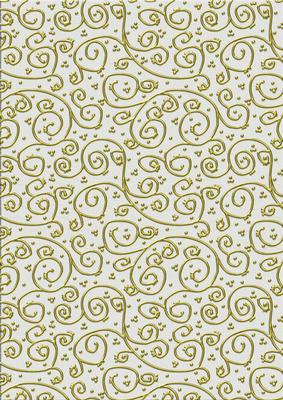 Neutrals 'metallic Swirls - Gold' Backing Paper