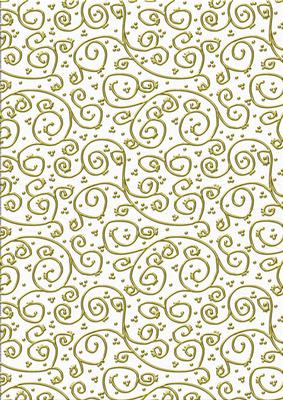 Neutrals 'metallic Swirls - Gold' Backing Paper