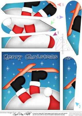 Xmas Oops Santa Fun Novelty Fan Pyramage Topper