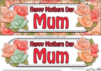 Large Dl Mothers Day Mum Roses Card & 3D Decoupage