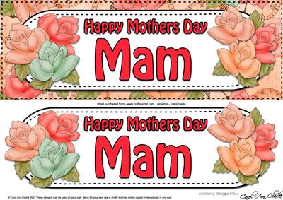 Large Dl Mothers Day Mam Roses Card & 3D Decoupage