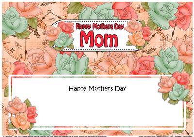 Mothers Day Mom Roses Matching Large Dl Insert