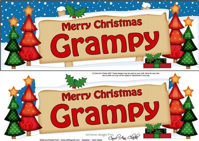 Xmas Grampy Trees Signpost Large Dl Easicut 3D Decoupage