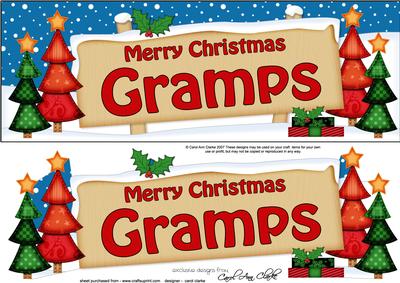 Xmas Gramps Trees Signpost Large Dl Easicut 3D Decoupage