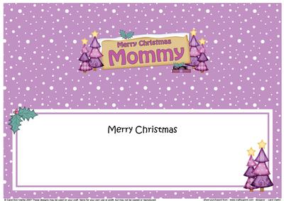 Xmas Mommy Trees Signpost Large Dl Matching Insert