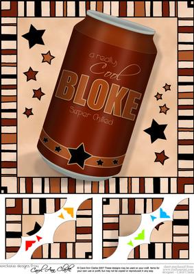 8 x 8 Fab Feller Beer Can Scalloped Corner Topper