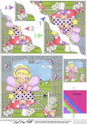 Girlz Fairy Fiz Wavy Corner Side Stacker Topper
