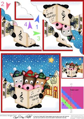 Singing Horses Merry Carollers Scallop Corner