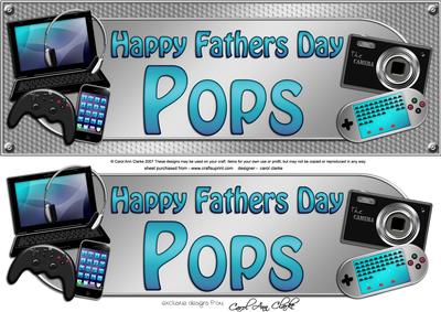 Large Dl Fathers Day Pops Gadgets & Gizmos 3D Decoupage