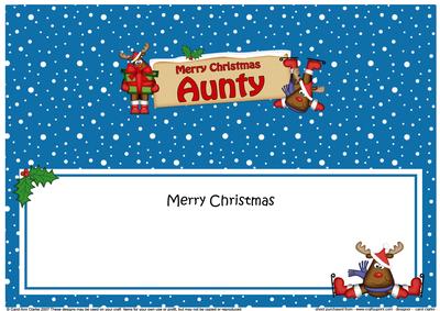 Xmas Aunty Rudolph Signpost Large Dl Insert